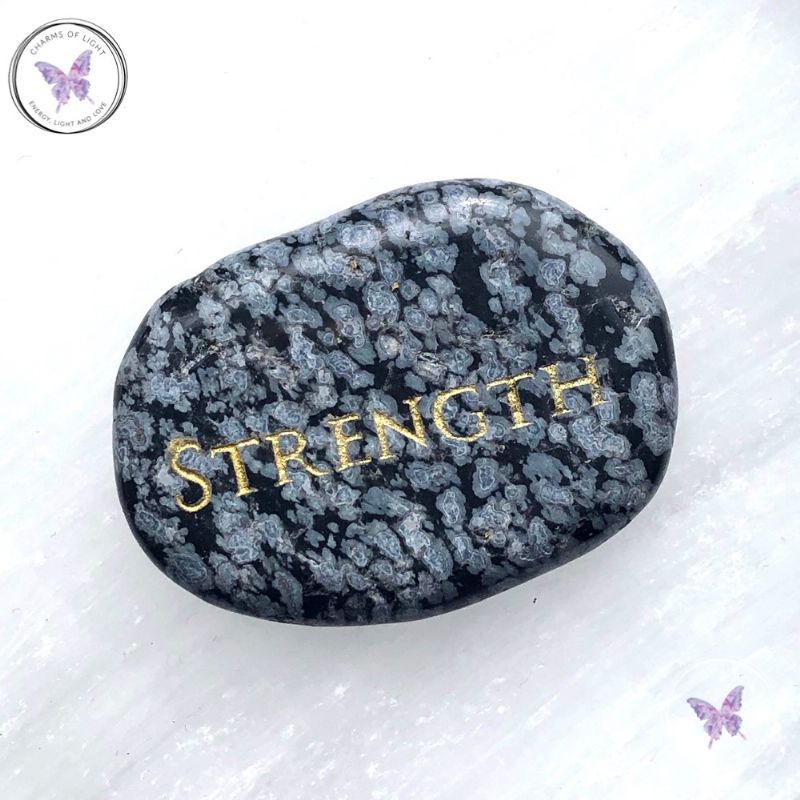 Snowflake Obsidian Strength Palm Stone